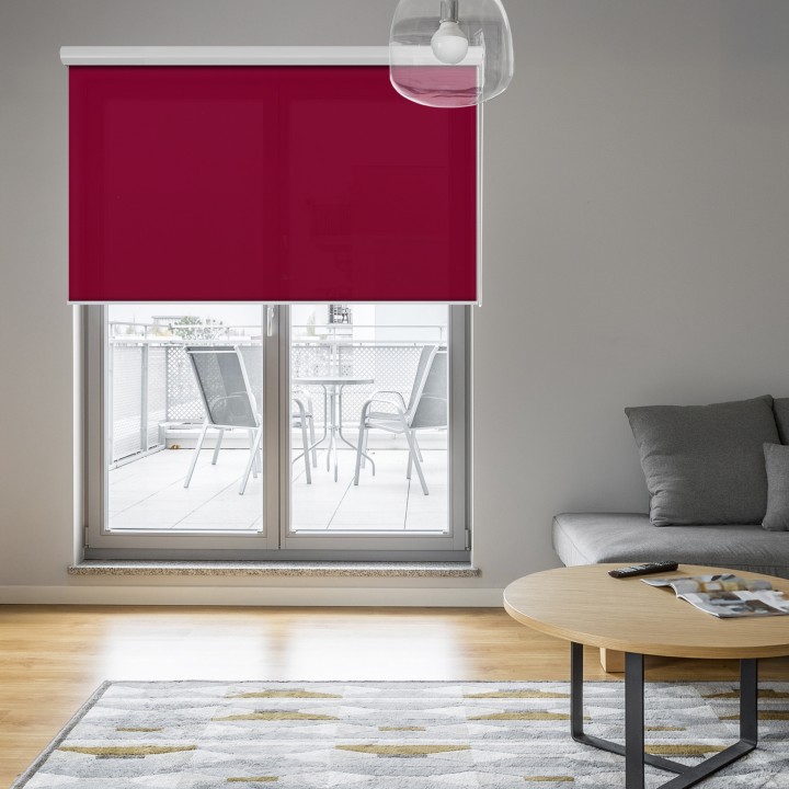 Roleta w kasecie aluminium Gładka Przyciemniająca Gładka Czerwona 505