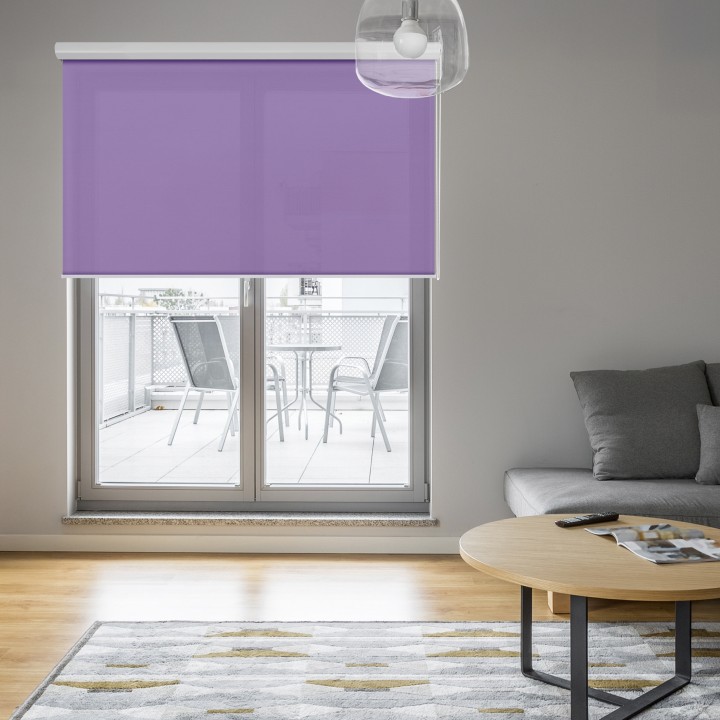 Roleta w kasecie aluminium Gładka Przyciemniająca Gładka Fioletowa 521