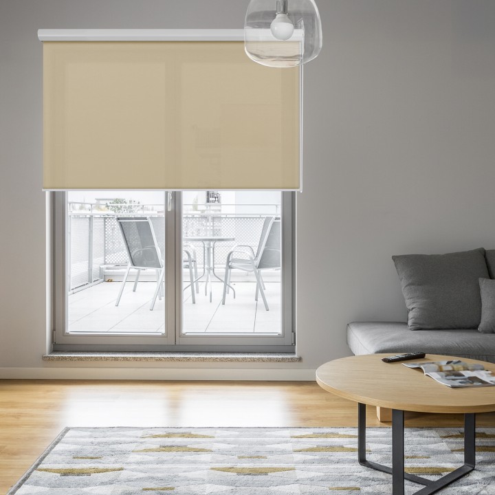 Roleta w kasecie aluminium Dzień Noc Przyciemniająca Fala Szara 03