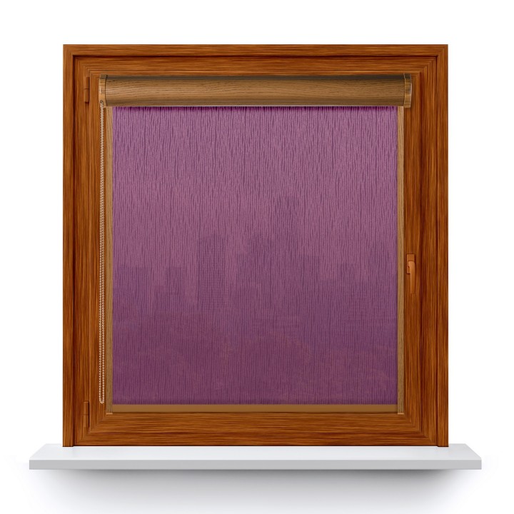 Roleta w kasecie PCV Gładka Przyciemniająca Bambus z prowadnicą Fioletowa 330