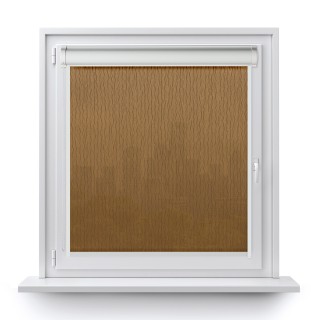 Roleta w kasecie PCV Gładka Przyciemniająca Bambus z prowadnicą Brązowa 323