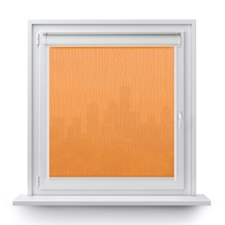 Roleta w kasecie PCV Gładka Przyciemniająca Bambus z prowadnicą Pomarańczowa 327