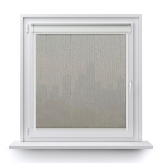 Roleta w kasecie PCV Gładka Przyciemniająca Bambus z prowadnicą Szara 328