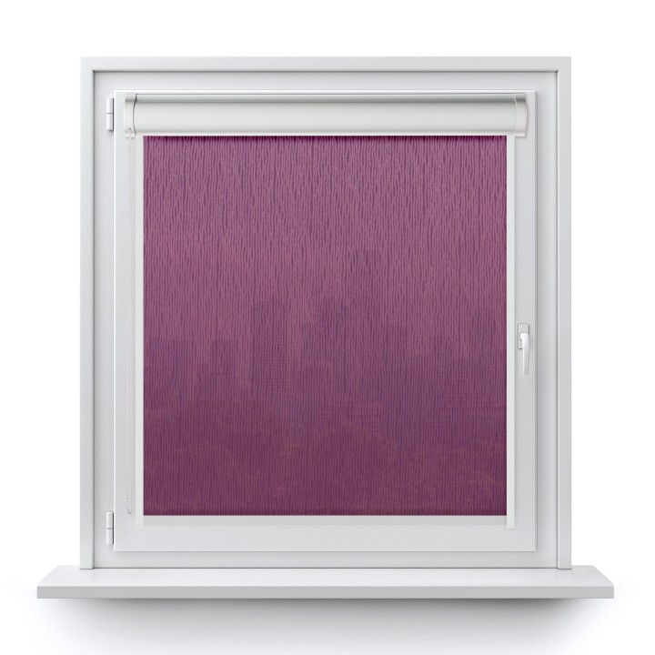 Roleta w kasecie PCV Gładka Przyciemniająca Bambus z prowadnicą Fioletowa 330