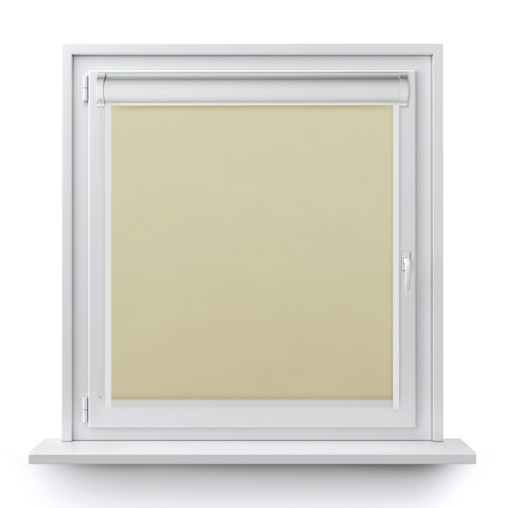 Roleta w kasecie PCV Gładka Zaciemniająca Termo Zaciemniająca z prowadnicą Kremowa 56