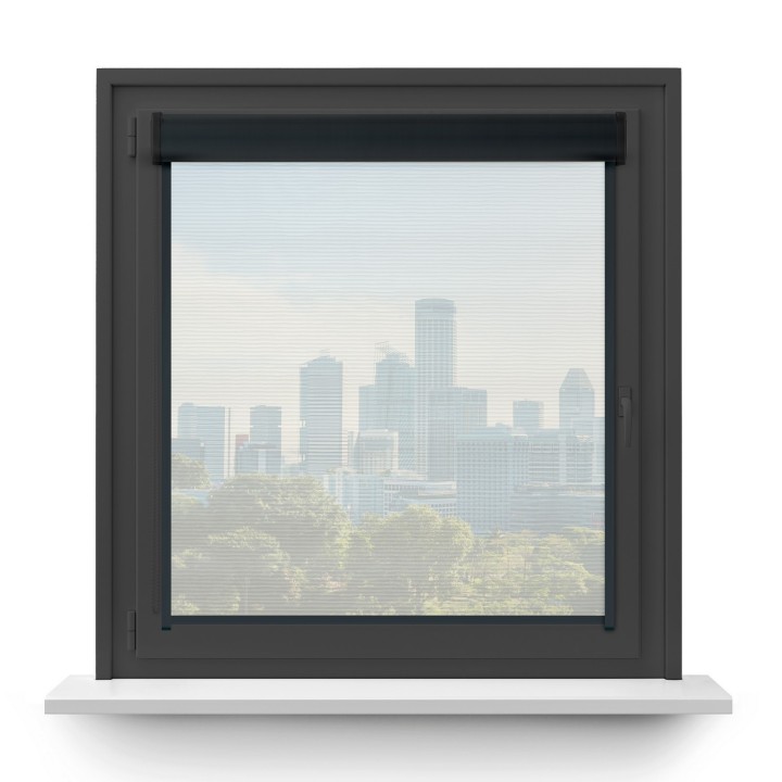 Roleta w kasecie PCV Gładka Przyciemniająca Borneo z prowadnicą Biała 101