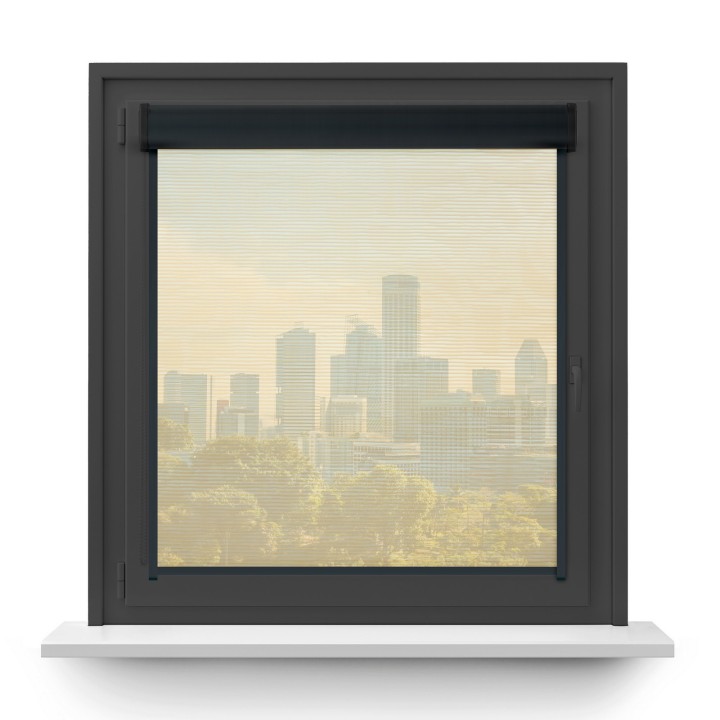 Roleta w kasecie PCV Gładka Przyciemniająca Borneo z prowadnicą Beżowa 102