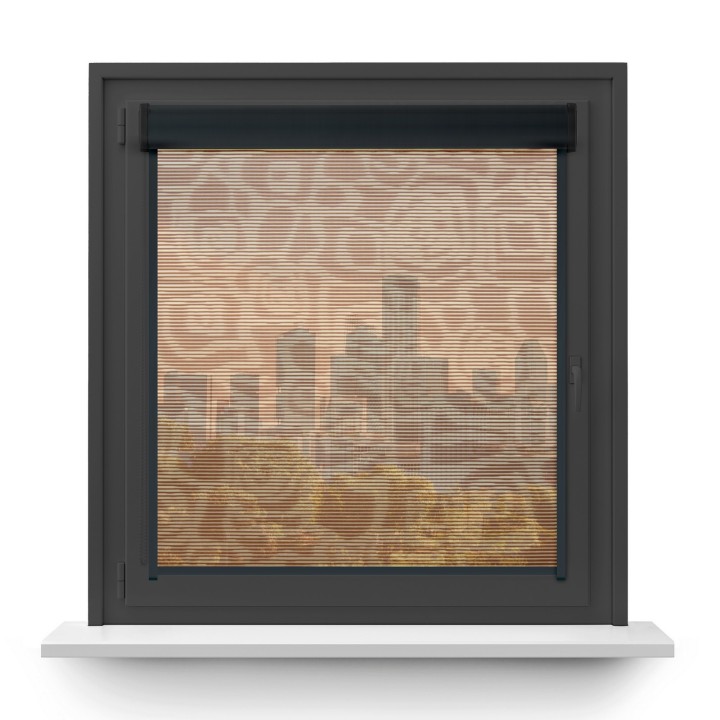 Roleta w kasecie PCV Gładka Przyciemniająca Borneo z prowadnicą Brązowa 104