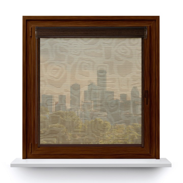 Roleta w kasecie PCV Gładka Przyciemniająca Borneo z prowadnicą Ciemnobrązowa 105