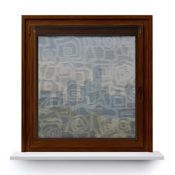 Roleta w kasecie PCV Gładka Przyciemniająca Borneo z prowadnicą Czarna 107