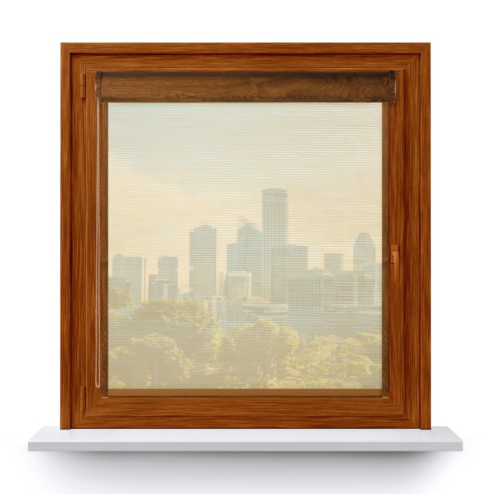 Roleta w kasecie PCV Gładka Przyciemniająca Borneo z prowadnicą Beżowa 102