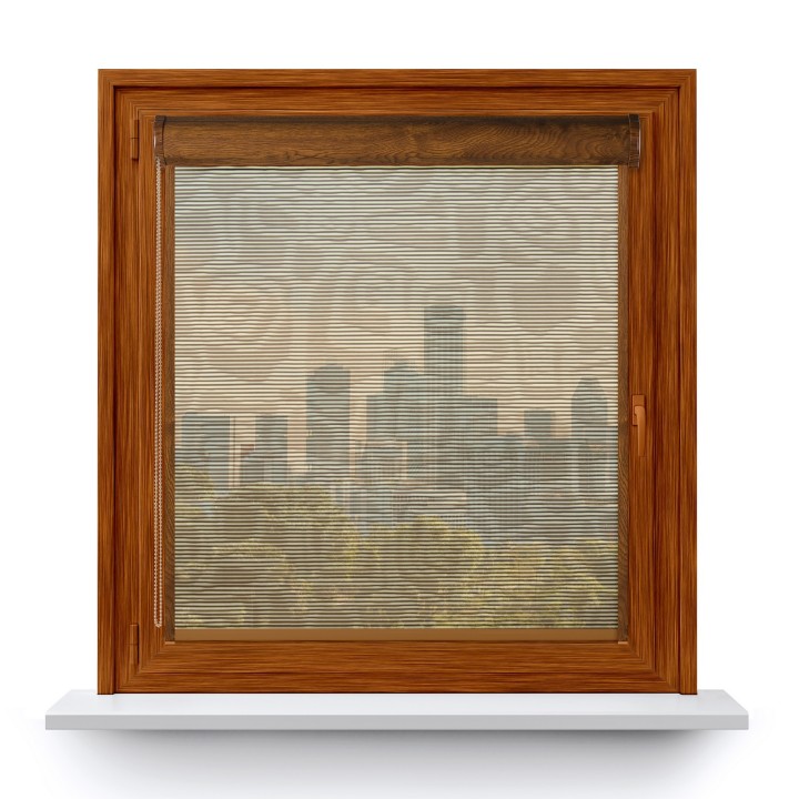 Roleta w kasecie PCV Gładka Przyciemniająca Borneo z prowadnicą Ciemnobrązowa 105