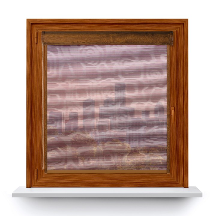 Roleta w kasecie PCV Gładka Przyciemniająca Borneo z prowadnicą Bordowa 106