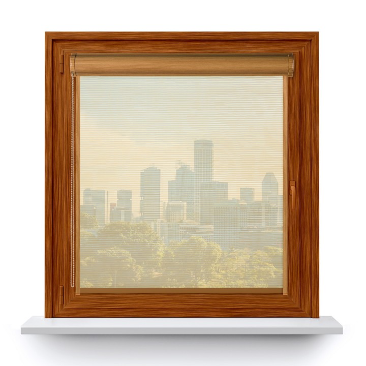 Roleta w kasecie PCV Gładka Przyciemniająca Borneo z prowadnicą Beżowa 102