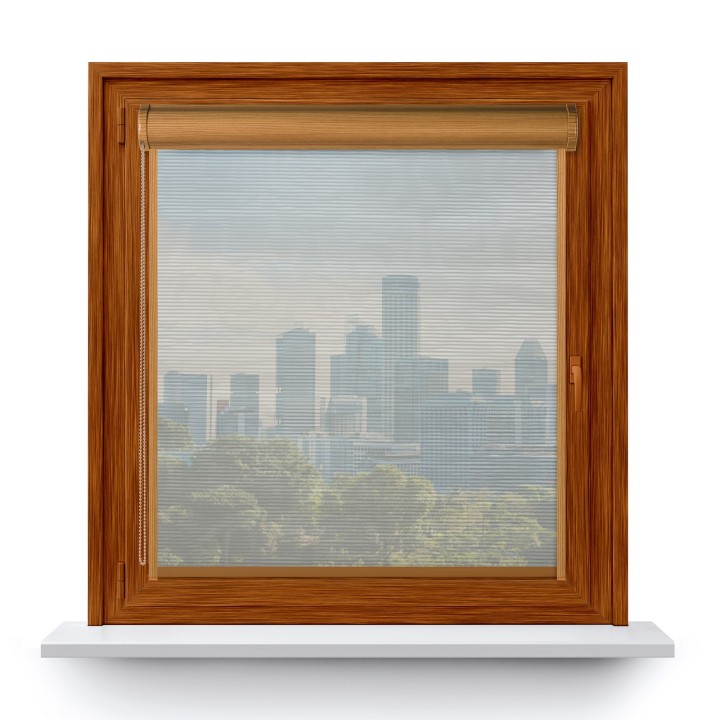 Roleta w kasecie PCV Gładka Przyciemniająca Borneo z prowadnicą Szara 103