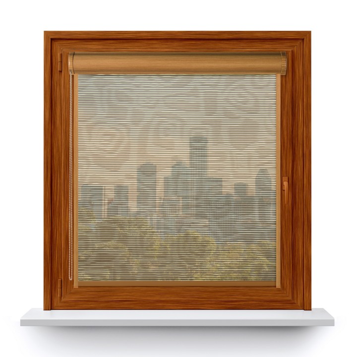 Roleta w kasecie PCV Gładka Przyciemniająca Borneo z prowadnicą Ciemnobrązowa 105