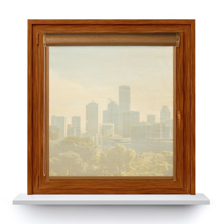 Roleta w kasecie PCV Gładka Przyciemniająca Borneo z prowadnicą Beżowa 102