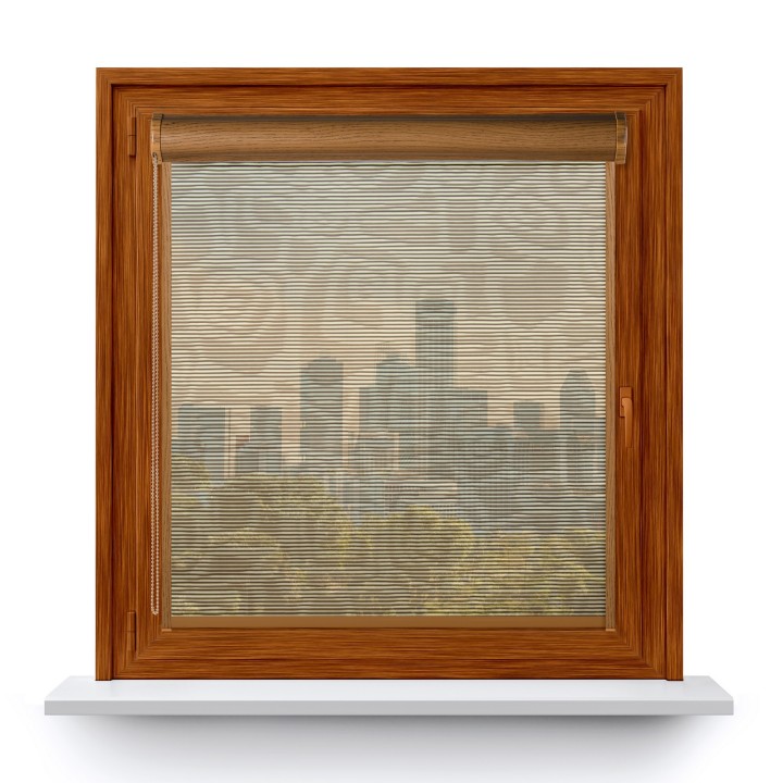 Roleta w kasecie PCV Gładka Przyciemniająca Borneo z prowadnicą Ciemnobrązowa 105