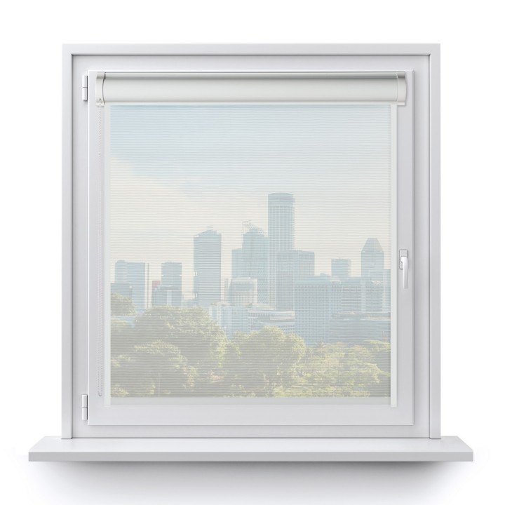 Roleta w kasecie PCV Gładka Przyciemniająca Gładka z prowadnicą Biała 101