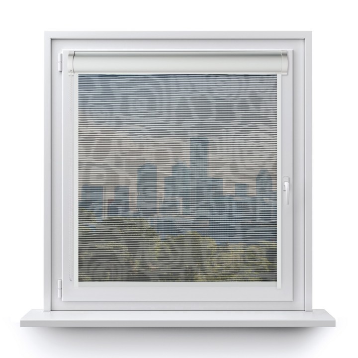 Roleta w kasecie PCV Gładka Przyciemniająca Borneo z prowadnicą Czarna 107