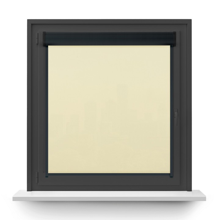 Roleta w kasecie PCV Gładka Przyciemniająca Eden z prowadnicą Kremowa 127