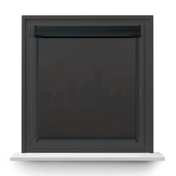 Roleta w kasecie PCV Gładka Przyciemniająca Eden z prowadnicą Ciemnoszara 136