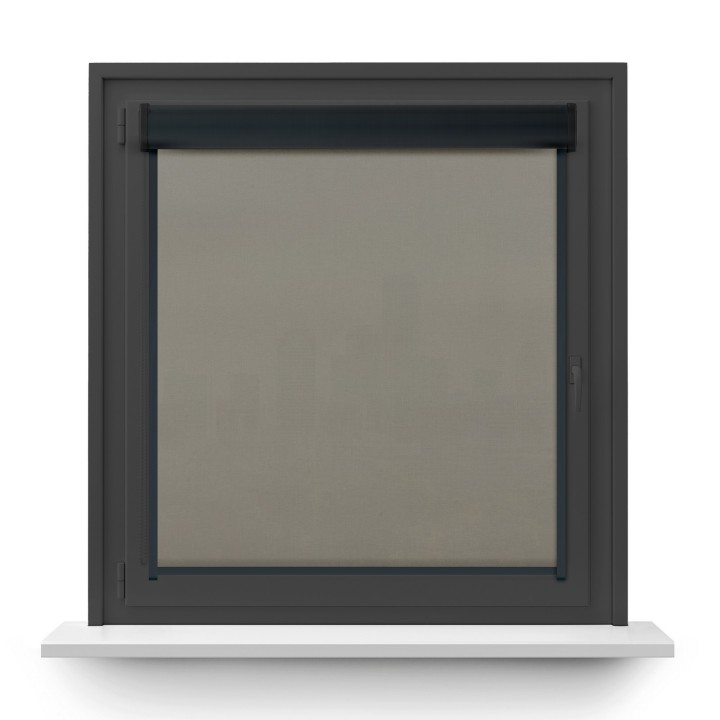 Roleta w kasecie PCV Gładka Przyciemniająca Eden z prowadnicą Jasnoszara 138