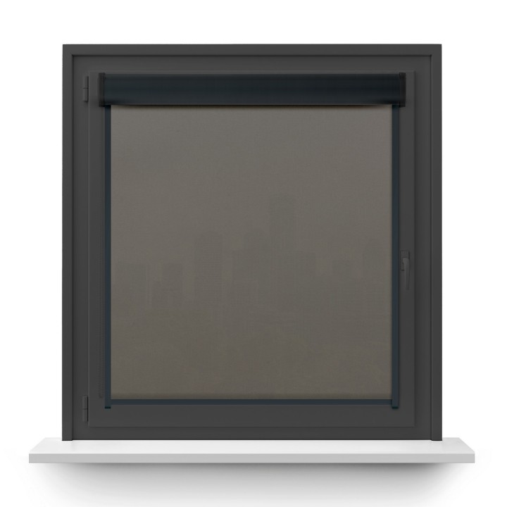 Roleta w kasecie PCV Gładka Przyciemniająca Eden z prowadnicą Szara 139