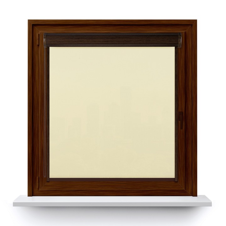 Roleta w kasecie PCV Gładka Przyciemniająca Eden z prowadnicą Kremowa 127