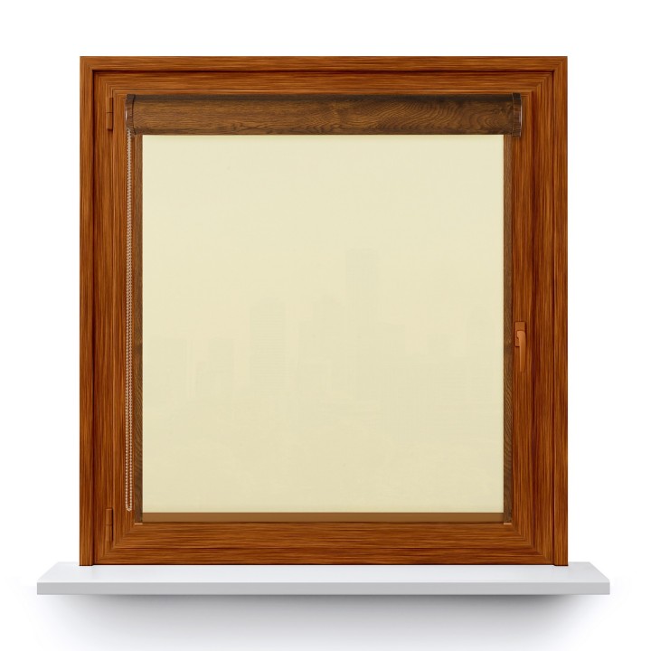 Roleta w kasecie PCV Gładka Przyciemniająca Eden z prowadnicą Kremowa 127