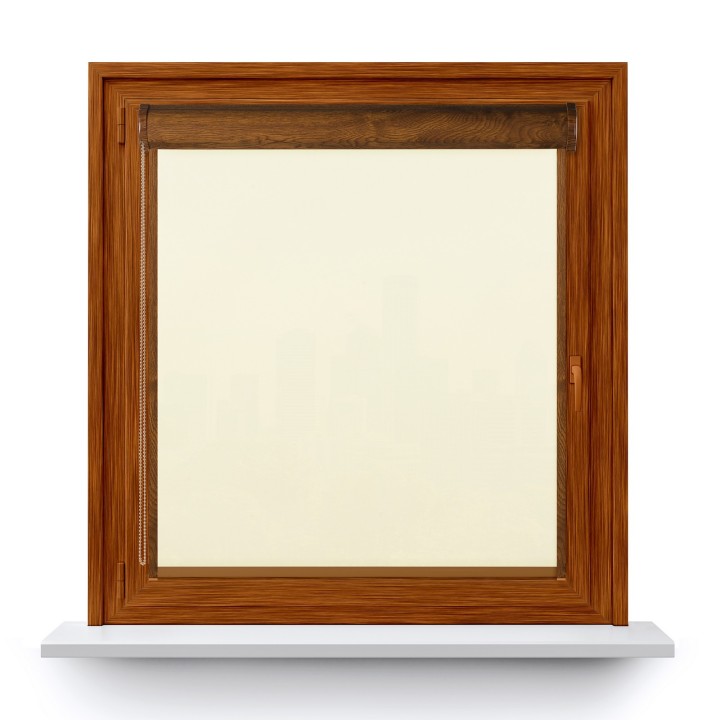 Roleta w kasecie PCV Gładka Przyciemniająca Eden z prowadnicą Biała 137