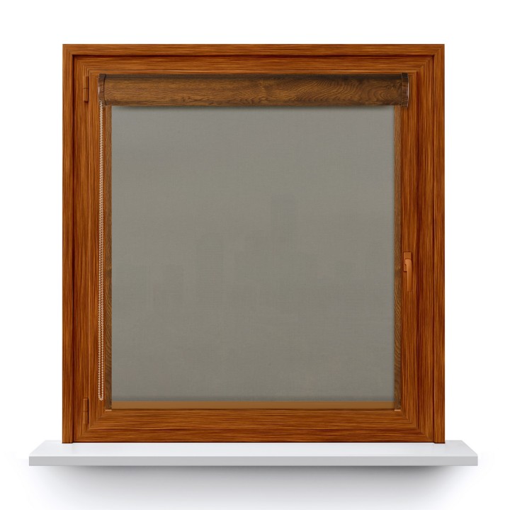 Roleta w kasecie PCV Gładka Przyciemniająca Eden z prowadnicą Jasnoszara 138