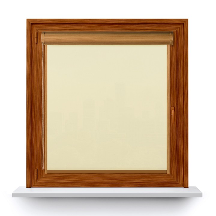 Roleta w kasecie PCV Gładka Przyciemniająca Eden z prowadnicą Kremowa 127