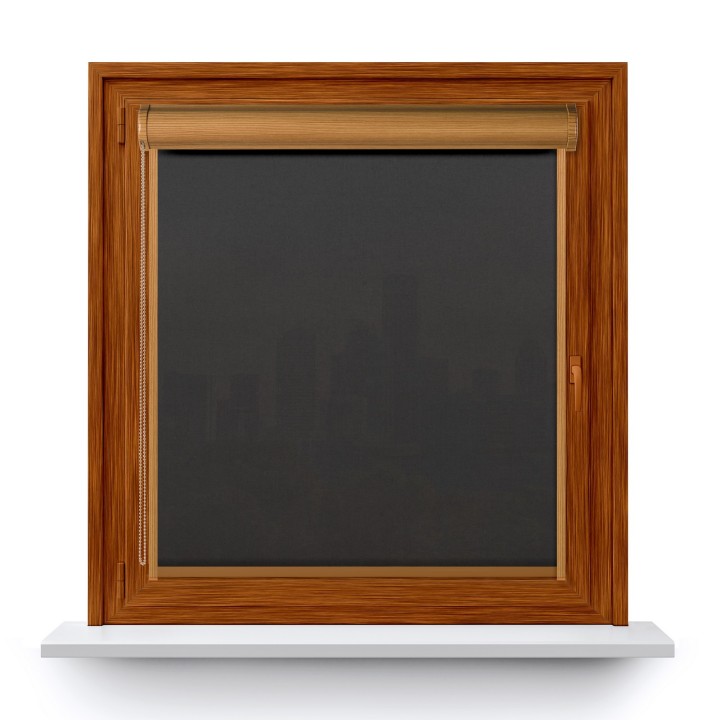 Roleta w kasecie PCV Gładka Przyciemniająca Eden z prowadnicą Ciemnoszara 136