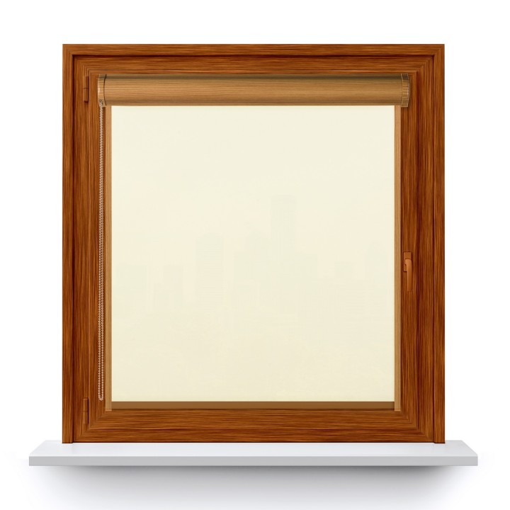 Roleta w kasecie PCV Gładka Przyciemniająca Eden z prowadnicą Biała 137