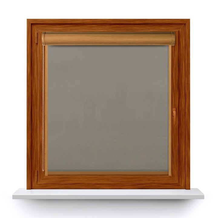 Roleta w kasecie PCV Gładka Przyciemniająca Eden z prowadnicą Jasnoszara 138