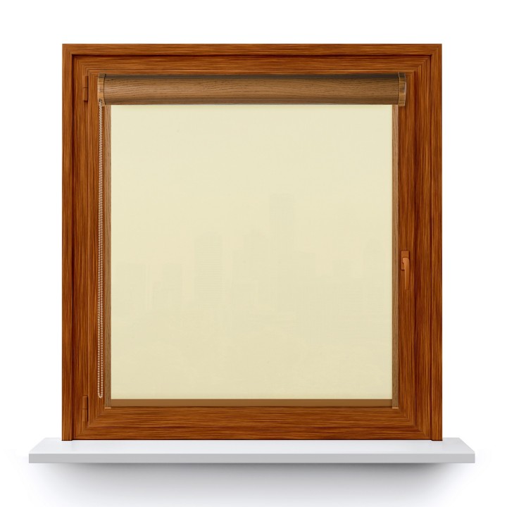 Roleta w kasecie PCV Gładka Przyciemniająca Eden z prowadnicą Kremowa 127