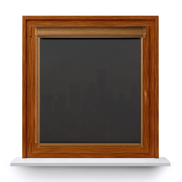 Roleta w kasecie PCV Gładka Przyciemniająca Eden z prowadnicą Ciemnoszara 136