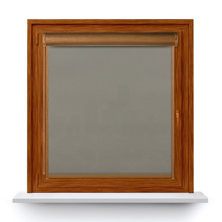 Roleta w kasecie PCV Gładka Przyciemniająca Eden z prowadnicą Jasnoszara 138