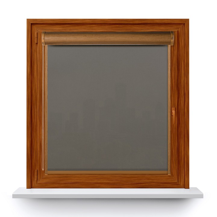 Roleta w kasecie PCV Gładka Przyciemniająca Eden z prowadnicą Szara 139