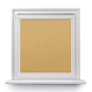 Roleta w kasecie PCV Gładka Przyciemniająca Eden z prowadnicą Beżowa 129