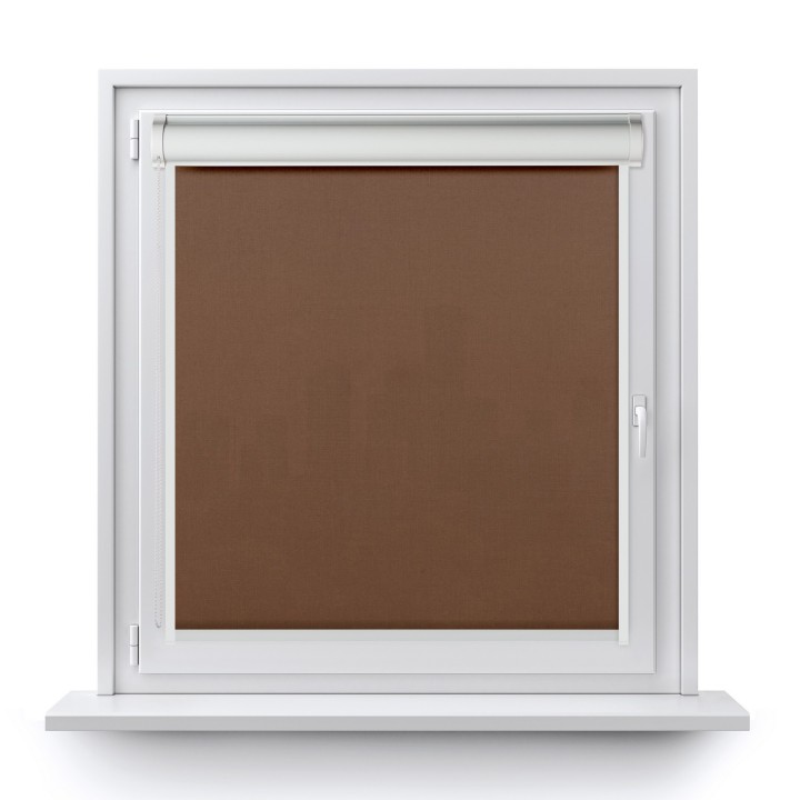 Roleta w kasecie PCV Gładka Przyciemniająca Eden z prowadnicą Brazowy 132