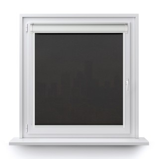 Roleta w kasecie PCV Gładka Przyciemniająca Eden z prowadnicą Ciemnoszara 136