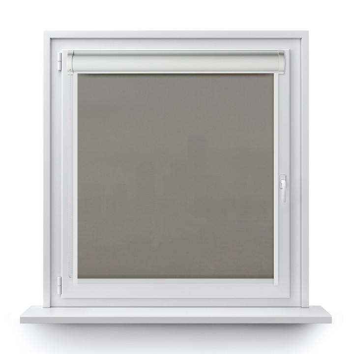 Roleta w kasecie PCV Gładka Przyciemniająca Eden z prowadnicą Jasnoszara 138