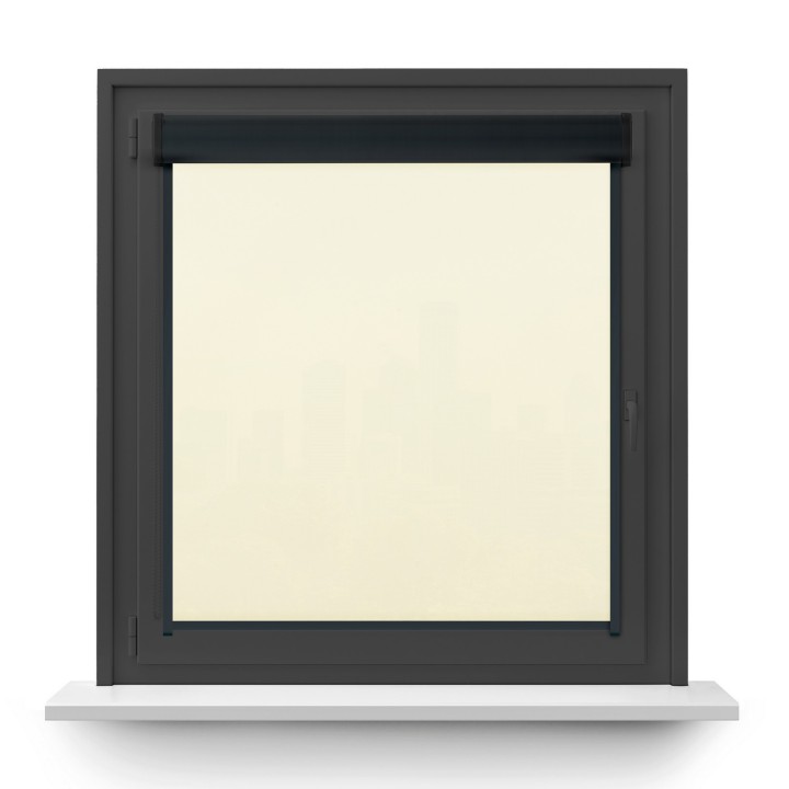 Roleta w kasecie PCV Gładka Przyciemniająca Eden z prowadnicą Biała 137