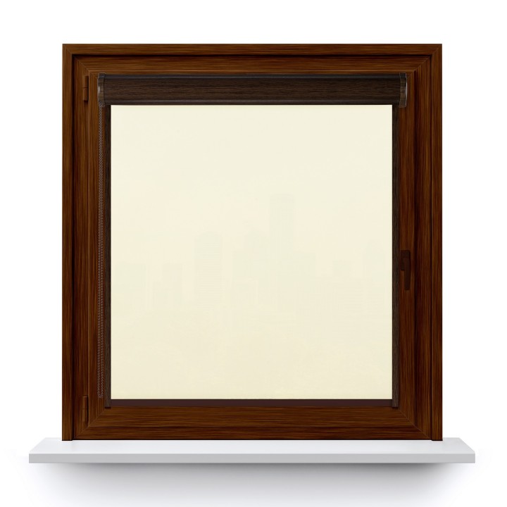 Roleta w kasecie PCV Gładka Przyciemniająca Eden z prowadnicą Biała 137