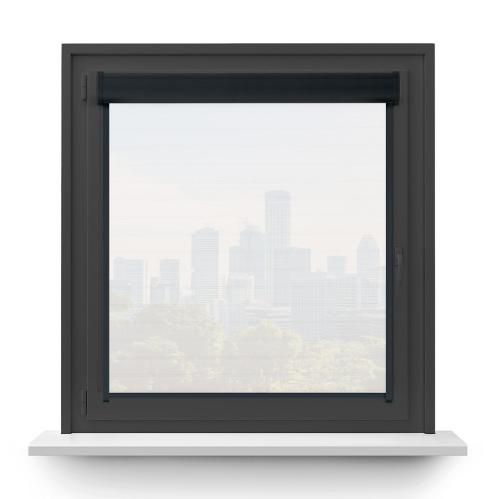 Roleta w kasecie PCV Gładka Przyciemniająca Ex Paski z prowadnicą Biała 71