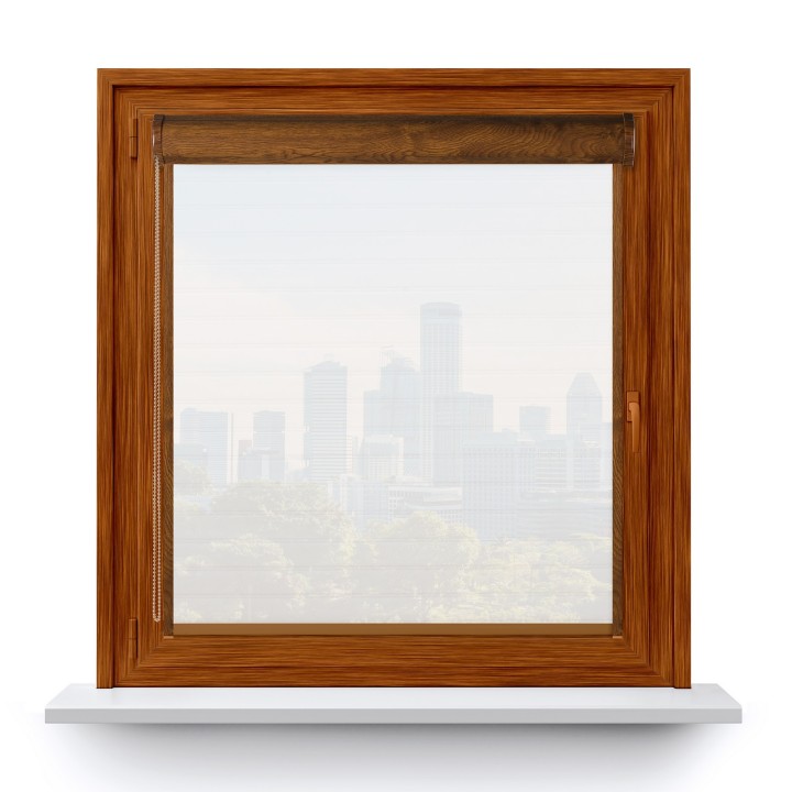 Roleta w kasecie PCV Gładka Przyciemniająca Ex Paski z prowadnicą Biała 71