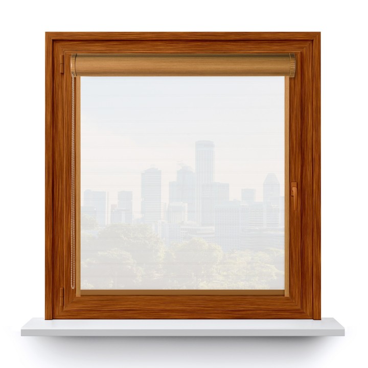 Roleta w kasecie PCV Gładka Przyciemniająca Ex Paski z prowadnicą Biała 71