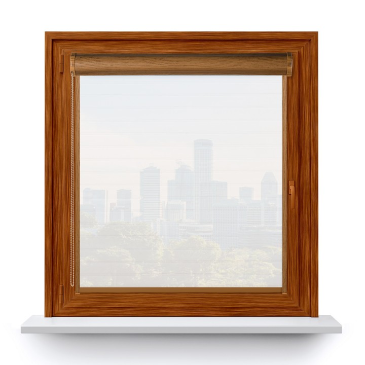 Roleta w kasecie PCV Gładka Przyciemniająca Ex Paski z prowadnicą Biała 71